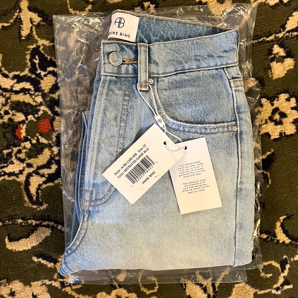 NWT Anine Bing Sonya High Rise Ankle Jean